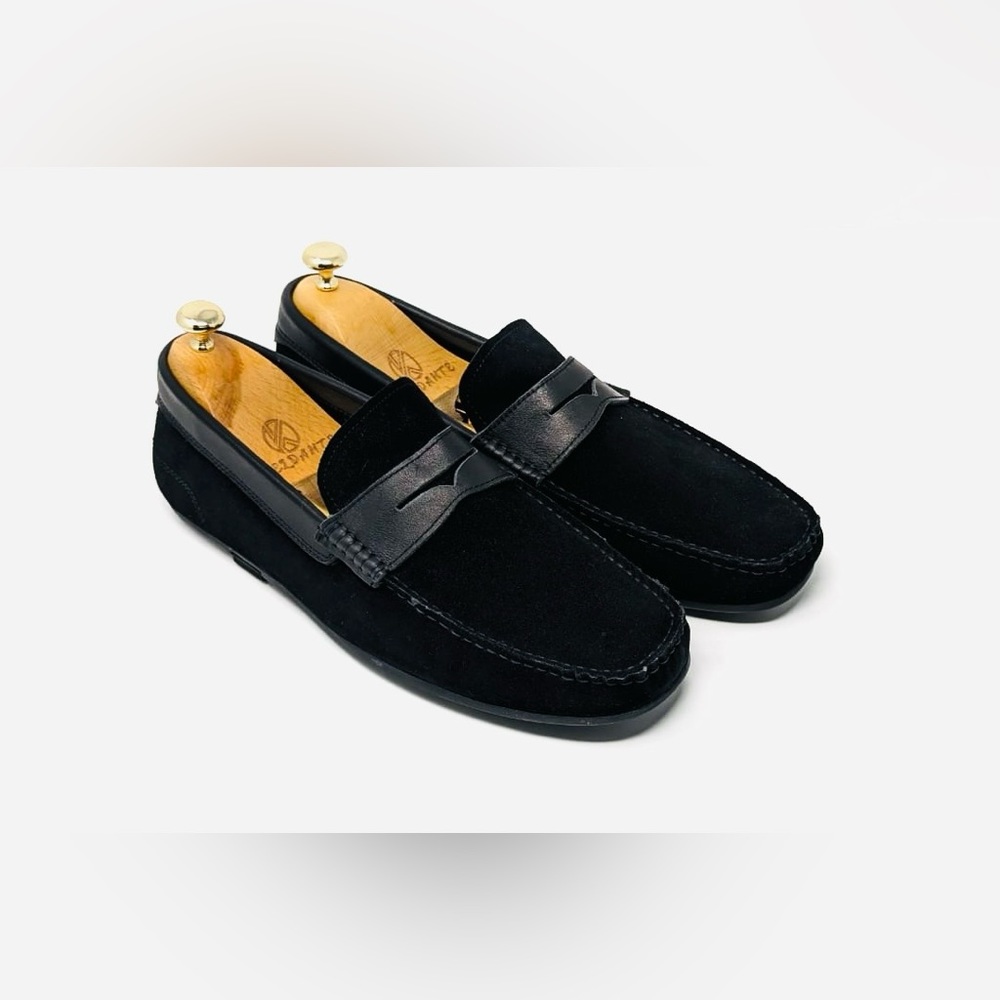Timeless Elegance Black Suede Loafers for Effortless Style